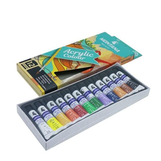 

cat akrilik cat acrylic 12 warna V-TRO