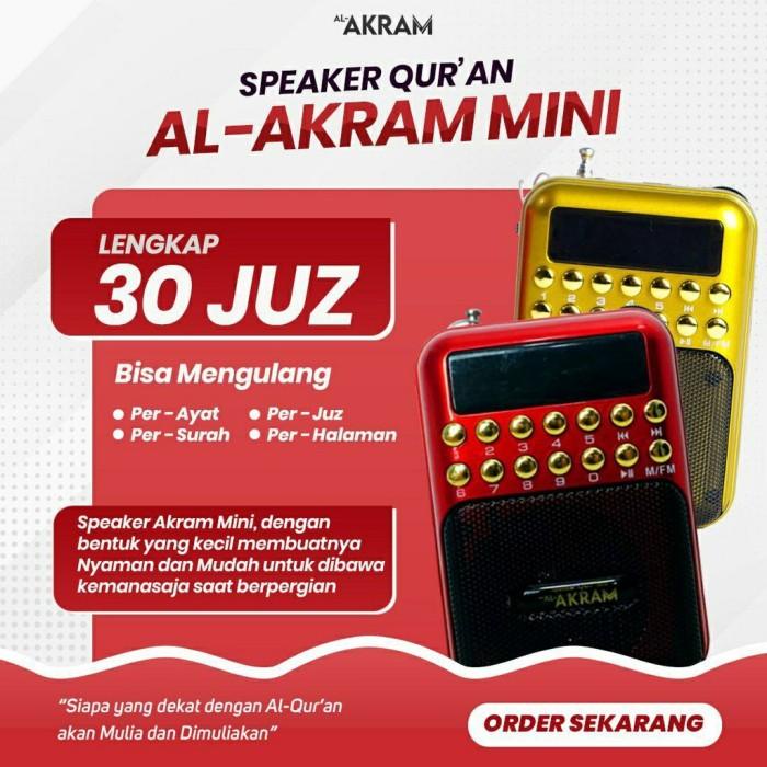 Speaker Quran Mini Al Akram Audio Murottal Qur'An Original Bergaransi