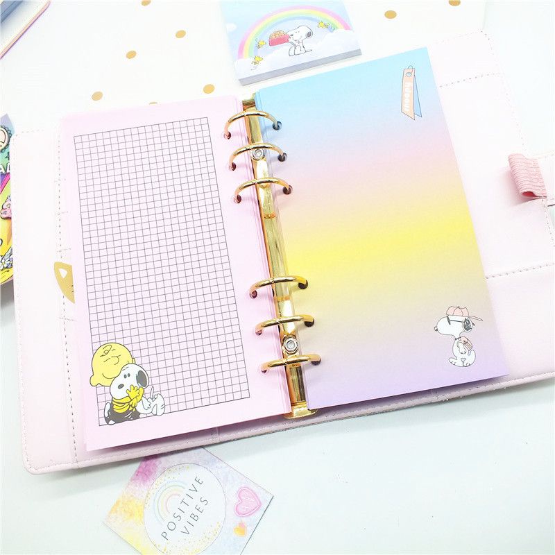 

Kertas isi ulang binder A6 / refil kertas binder A6 / Loose leaf binder A6 (1bks 45lembar) / Loose leaf snoopy
