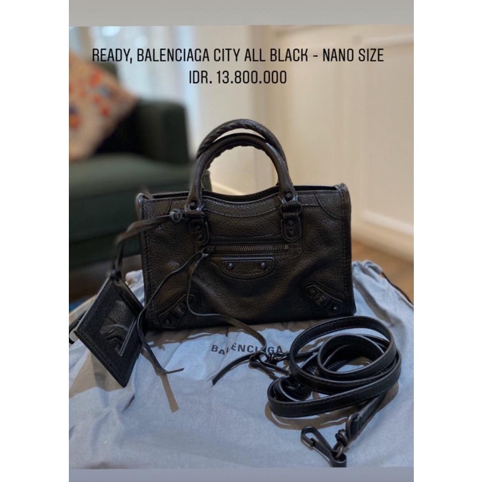 Balenciaga City All Black - Nano Size