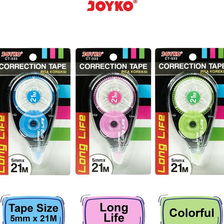 

[KODE PRODUK 7N0NL8667] Correction Tape Pita Koreksi Joyko CT-533