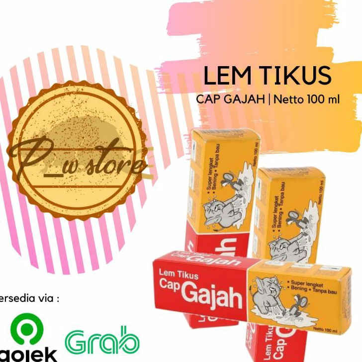 [KODE PRODUK GGPLP4747] Lem Tikus Cap Gajah-Lem Tikus Fox Super- Lem Papan Cap Gajah Original