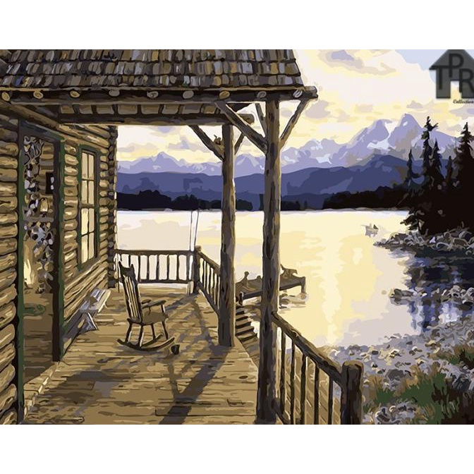 

DIY - Set Melukis / painting by number kit - VILLAGES 40x50cm. part-1