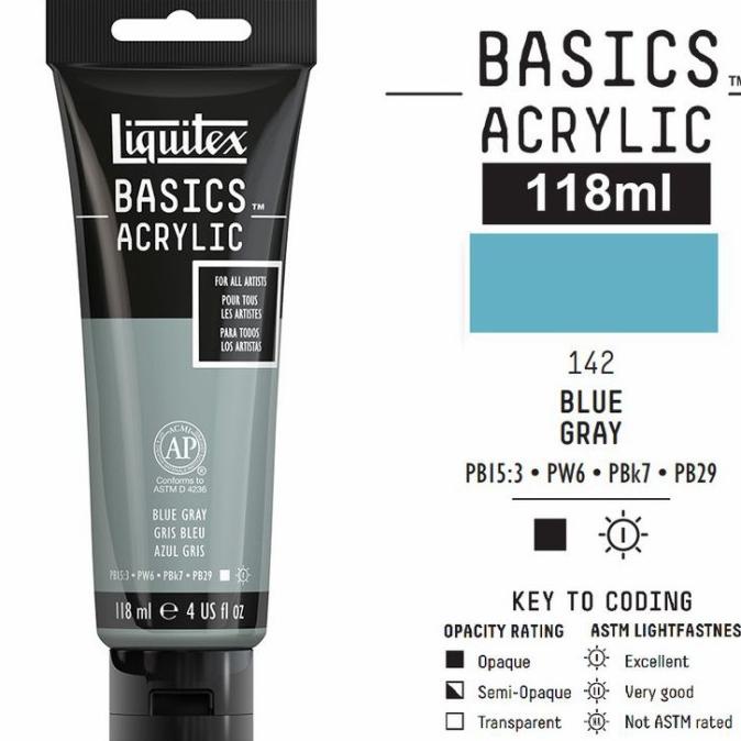 

LIQUITEX BASICS ACRYLIC 118 ML BLUE GRAY