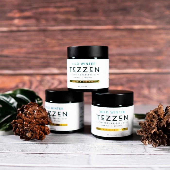 Pomade Tezzen Wild Winter Ted Charcoal Clay Free Sisir