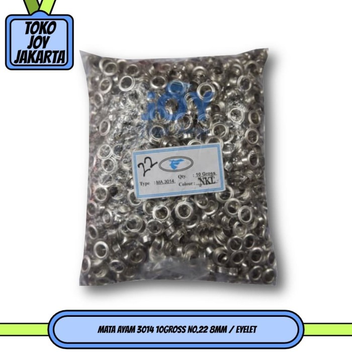 

Terlaris Mata Ayam 3014 10Gross No.22 8Mm / Eyelet