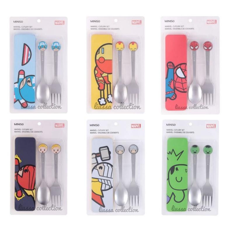 Grosir Alat Makan Miniso - Marvel Cutlery Set Msx