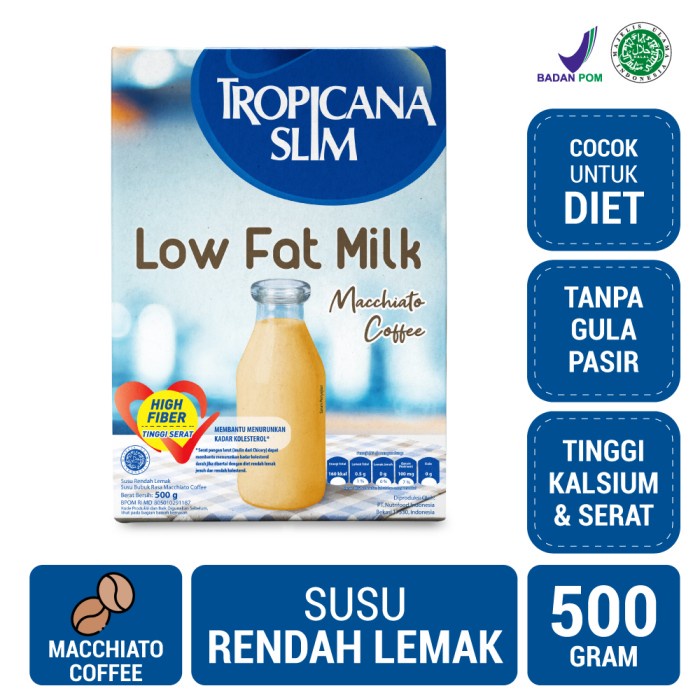 

Tropicana Slim Susu Low Fat Macchiato Coffee 500gr - Susu Rendah Lemak