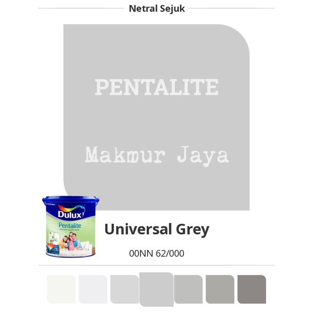 Dulux Pentalite Universal Grey Cat Tembok Interior