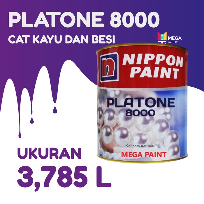 PLATONE 8000 - CAT BESI DAN KAYU NIPPON PAINT 3,785L