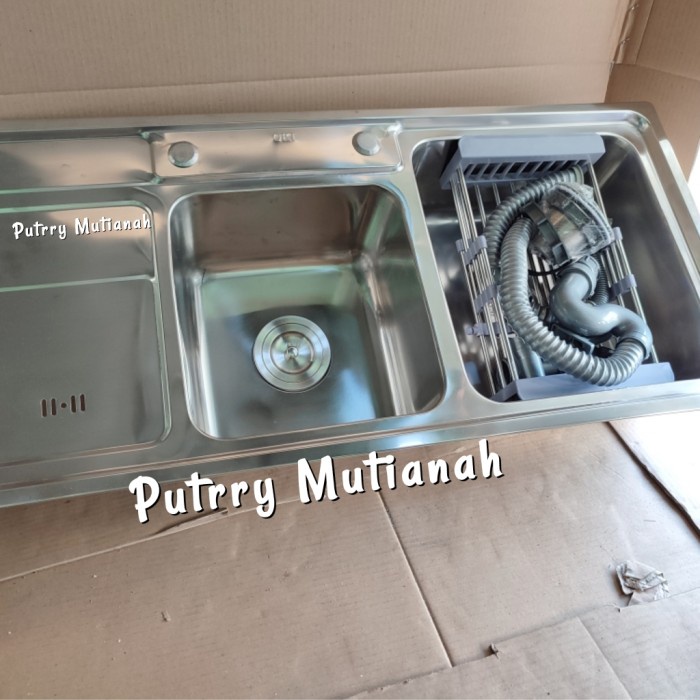 Promo bak cuci piring 2 lubang sayap kitchen sink
