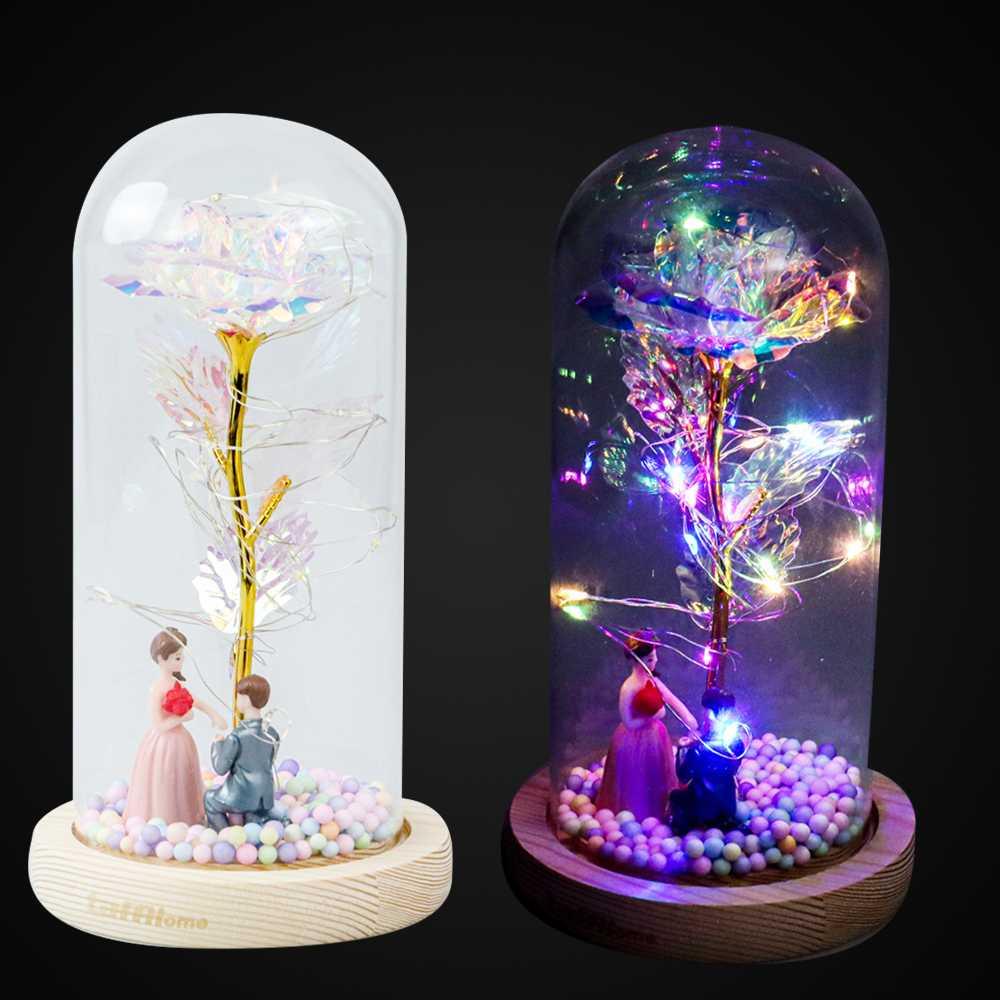 TaffHOME Lampu Meja Hias LED Galaxy Rose Eternal Colorful Light - MSFRG-003