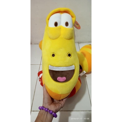 Boneka Plush Larva Pink Import Ukuran 35Cm