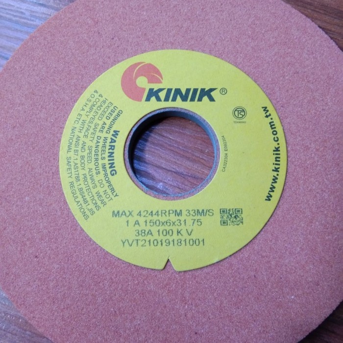 KINIK Grinding Wheel 38A 150 x 6 x 31.75 - Batu Gerinda KINIK Orange
