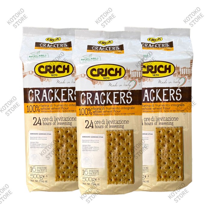 

Crich Craers Whole Wheat / Biskuit Crich Krekers Gandum Utuh 500Gr