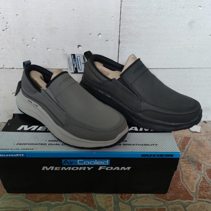 Terlaris Skechers Equalizer Harvey 232517 Sepatu Slip On Pria Original