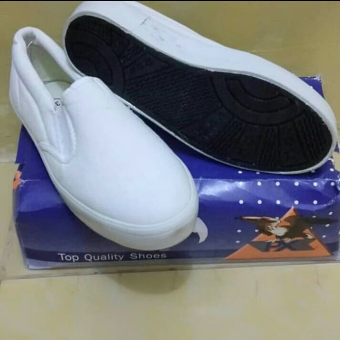 Terlaris Sepatu Slip On Putih Polos Merk Px Style 179 Original