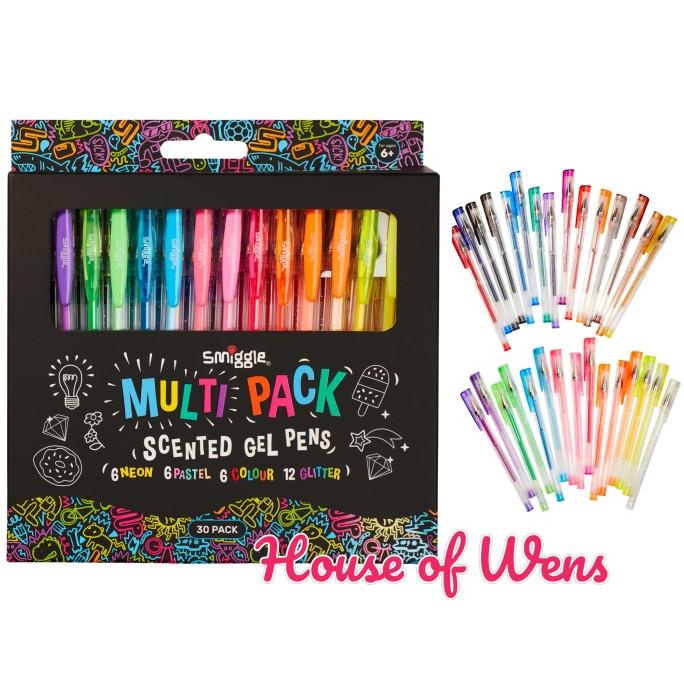

SMIGGLE MULTIPACK SCENTED GEL PENS X30 ORIGINAL - PULPEN PACK ---NEW---