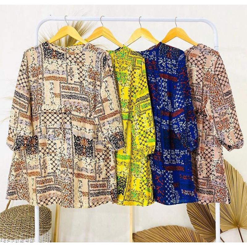 Atasan Muslim Wanita | Blouse Rayon premium | Tunic Muslim Wanita | Tunic murah