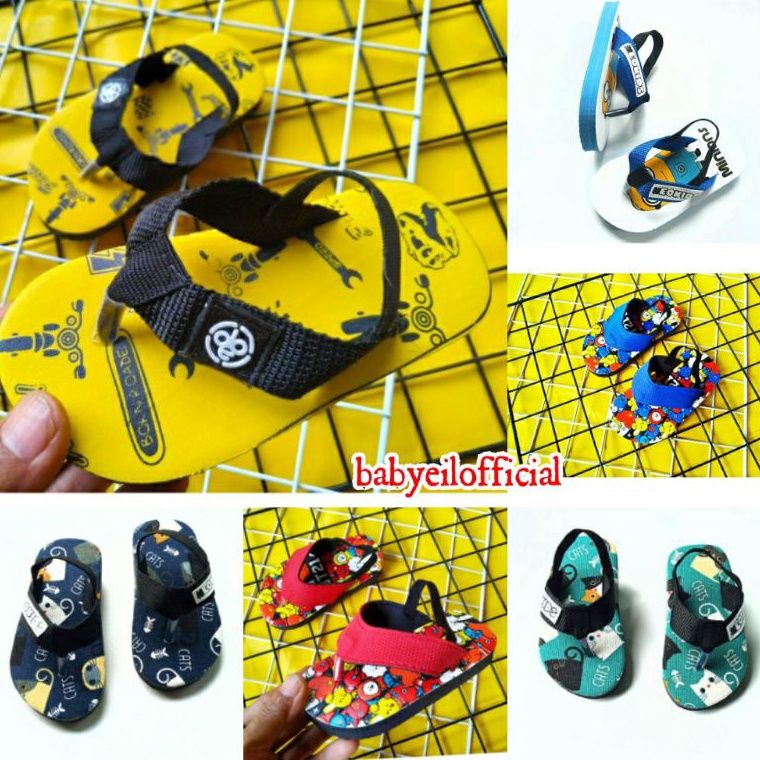 ✓ Sandal jepit tali belakang sandal bayi sandal flip flop