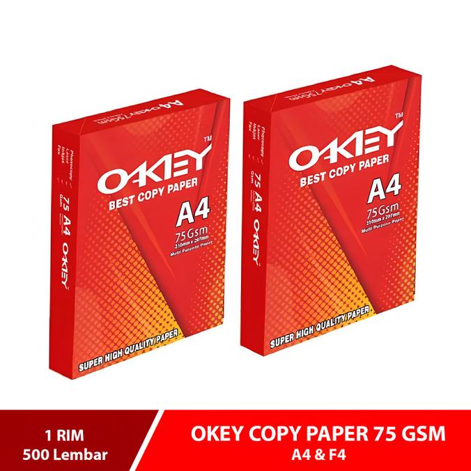 

Kertas HVS OKEY A4 75gsm Per Rim 500 Lembar