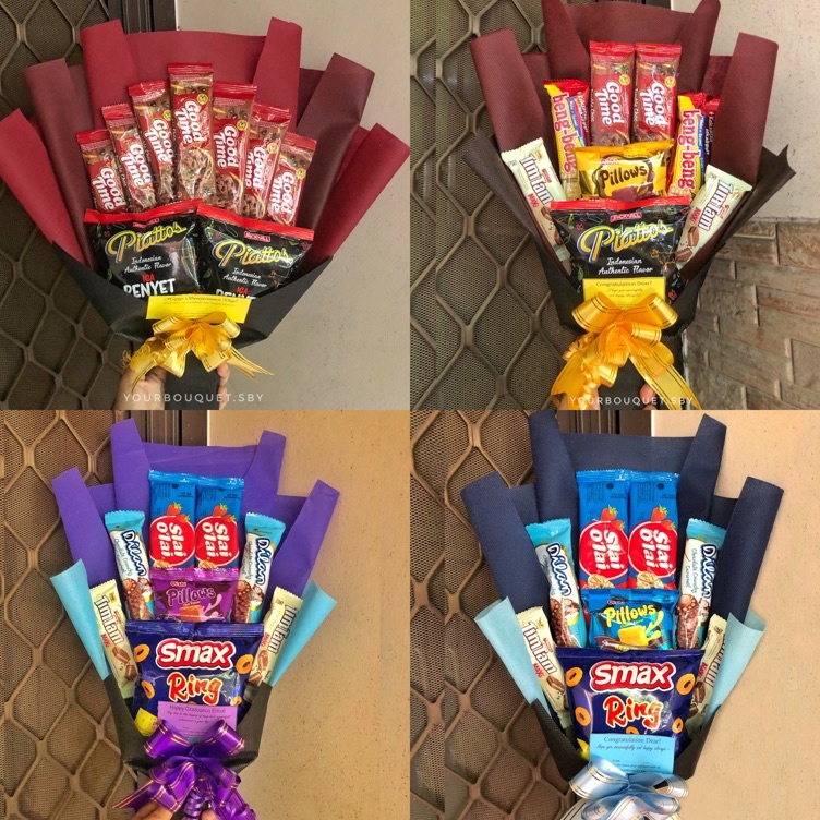 

❤[PROMO ⚡ALE!!!]❤ BUKET SNACK JAJAN GIFT KADO WISUDA HANDBOUQUET SNACK