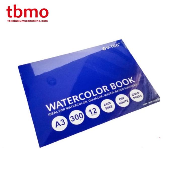 

TBMO WATER COLOUR WCB 30123 12SHEETS/300GR UK.A3 COLD PRESS V-TEC