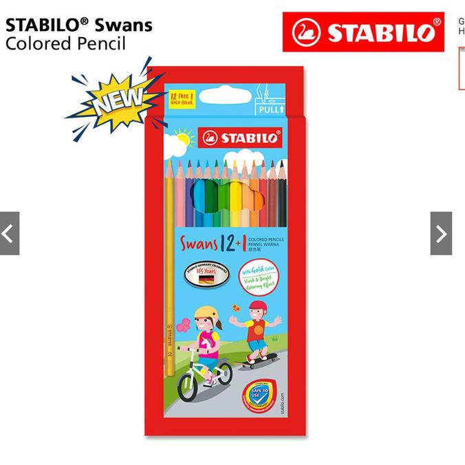 

STABILO PENSIL WARNA 12C+1C PANJANG / PENSIL WARNA ISI 12+1