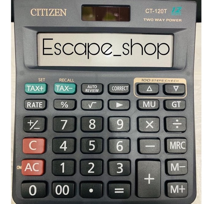 

Harga termurah Kalkulator Citizen type CT 120 T - Calculator Citizen 12 Digit CT-120T CTC