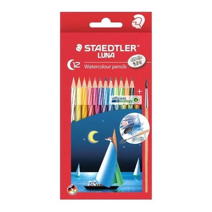 

STAEDTLER LUNA AQUARELL WATERCOLOUR PENCILS 137 C12 SET PENSIL WARNA