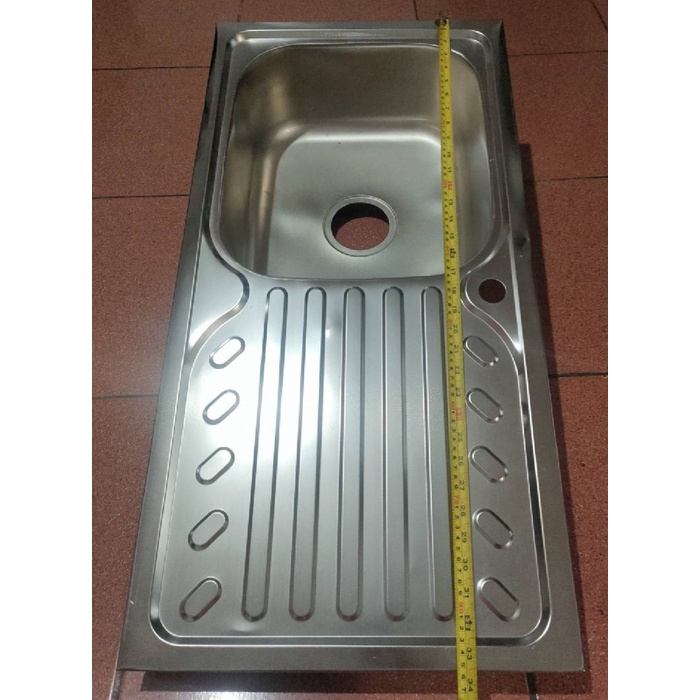 Terlaris Bak Cuci Piring Kitchen Sink 1 Lubang Sayap Stainless SALE