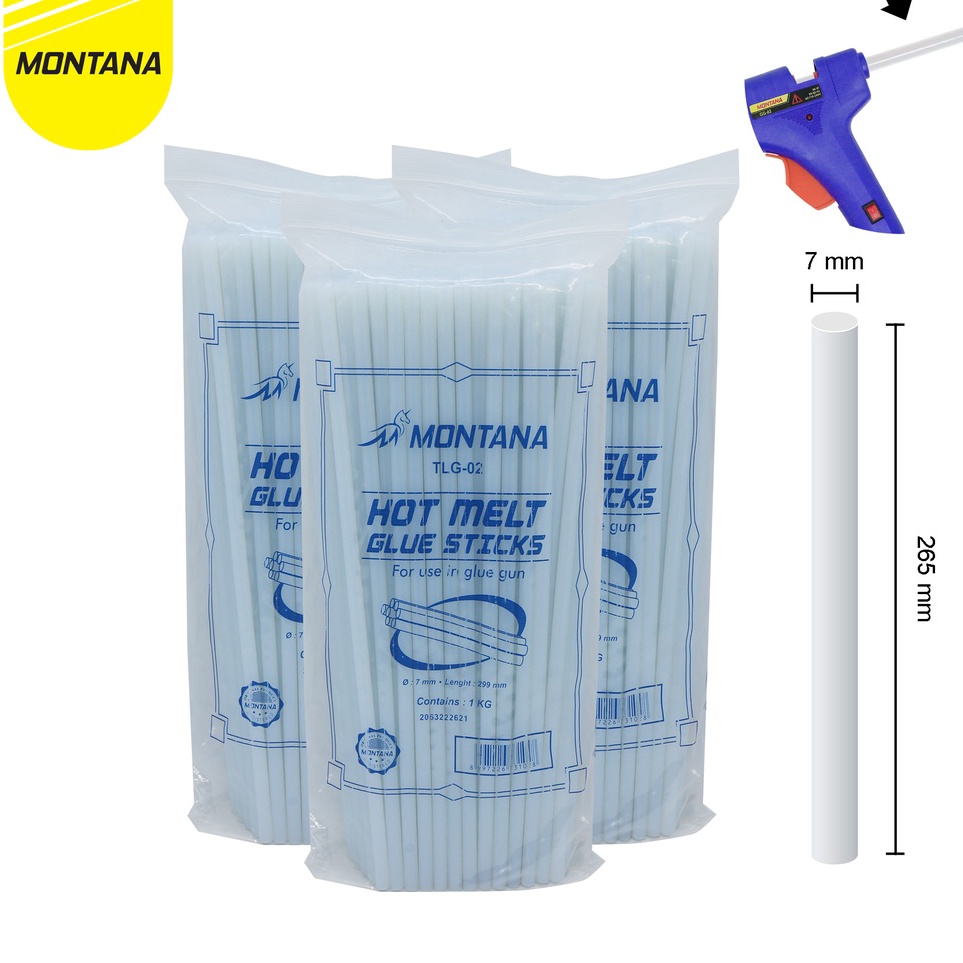 

✣Ready 8BDMI MONTANA Glue Stick Refill / Lem Bakar / Isi Lem Tembak Montana TLG-02 / PAK J64 ✹Readystock