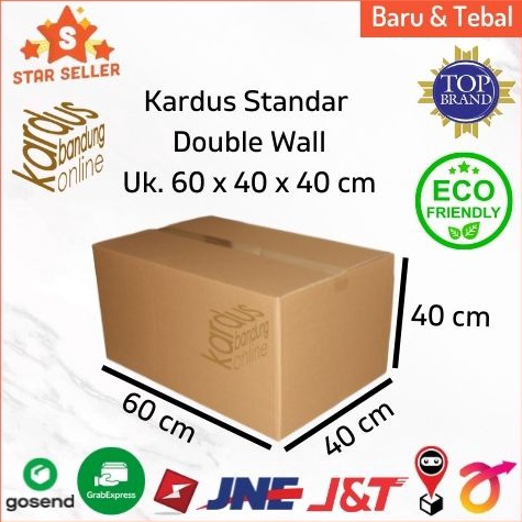 

Baru.. Kardus Box Karton Kotak Dus Packaging Pindahan Polos Double Wall Uk. 60x40x40 CBFlute Tebal 7mm Standar Dus Garment SAI