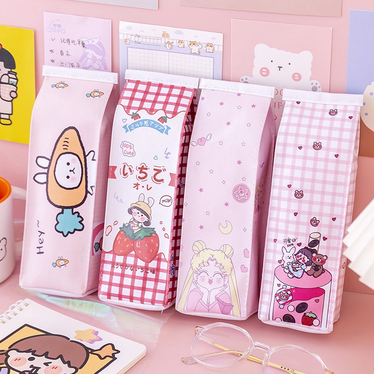 

Di⚡kon !! [NEW] MONA- Tempat Pensil/Kotak Pensil Motif Kotak Susu Unik Kotak Pensil Lucu - JT0036