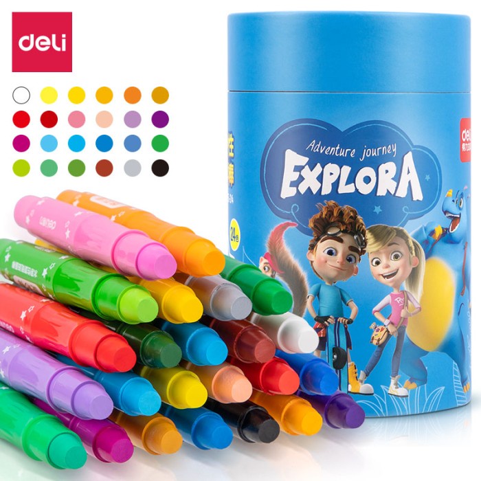 

Best Seller Deli Oil Pastel / Krayon Mewarnai Pegangan Plastik 72075