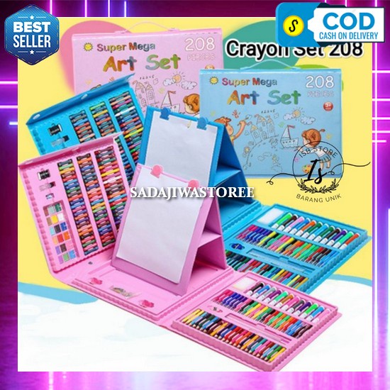 

Krayon Set Perlengkapan Menggambar Colouring Set Pensil Warna Lengkap Tidak Beracun Drawing Stationary Alat Melukis Non Toxic Alat Tulis Anak Tk Sd Crayon Set Anak Oil Pastel Warna Cerah Alat Mewarnai Anak Perempuan Laki Art Set 208 / Crayon Mewarnai / Pe