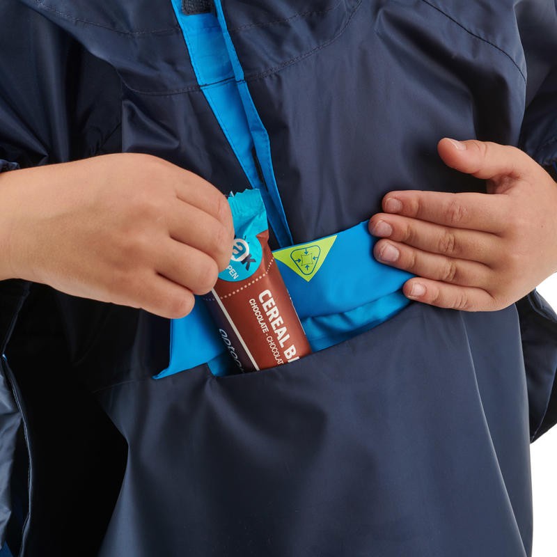 MT3 DECATHLON QUECHUA JAS HUJAN PONCHO ANAK MH100 - BIRU GELAP - 8503122 GAA