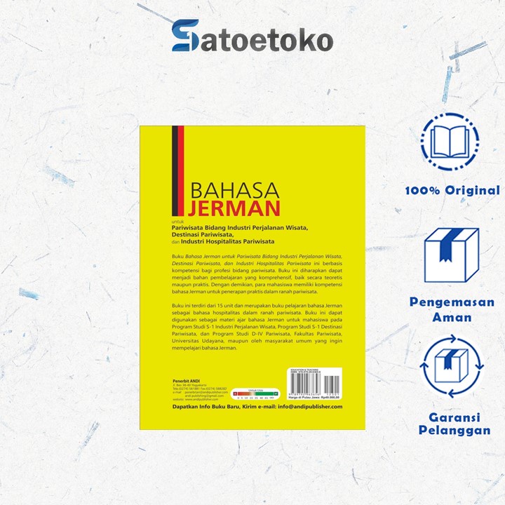 Bahasa Jerman Untuk Pariwisata Bidang Industri Perjalanan Wisata, Destinasi Pariwisata, Dan Industri Hospital Pariwisata