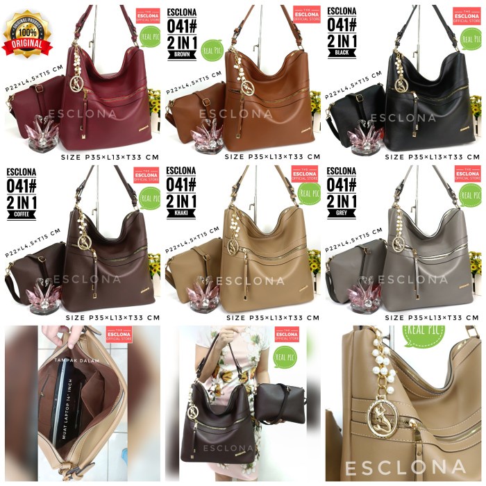 HOT SALE TAS WANITA TAS BAHU WANITA 041 SHOULDER BAG ESCLONA TAS SELEMPANG TERLARIS