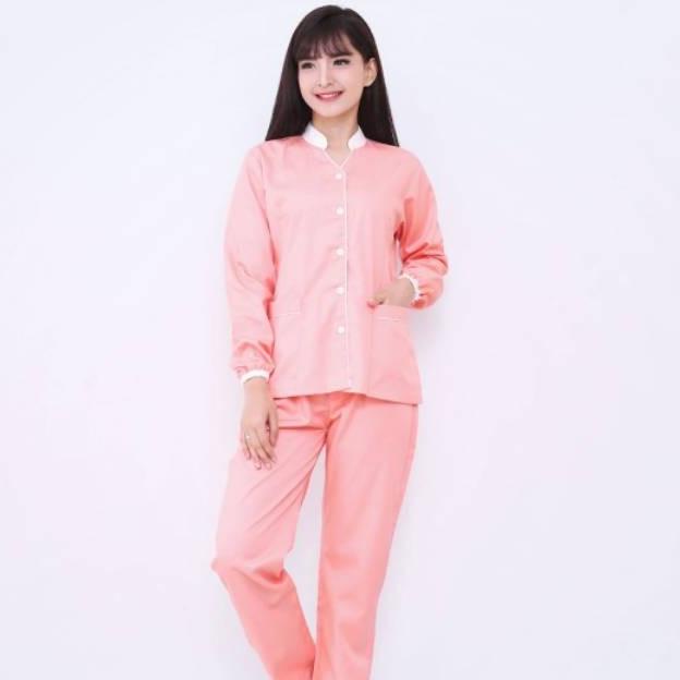 Baju Suster Lengan Panjang Scarlett Peach / Baju Baby Sitter