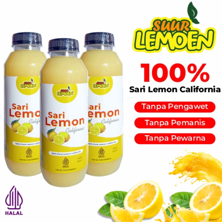 

Di⚡kon !! Sari Lemon / Air Lemon Murni / Minuman Diet 250ml - 500ml | Lemon California By Suur Lemoen ID