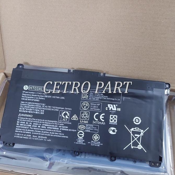 Baterai HP 14s-dk0075AU 14s-dk0127AU 14s-dk1510AU 14s-dk0126AU HT03XL