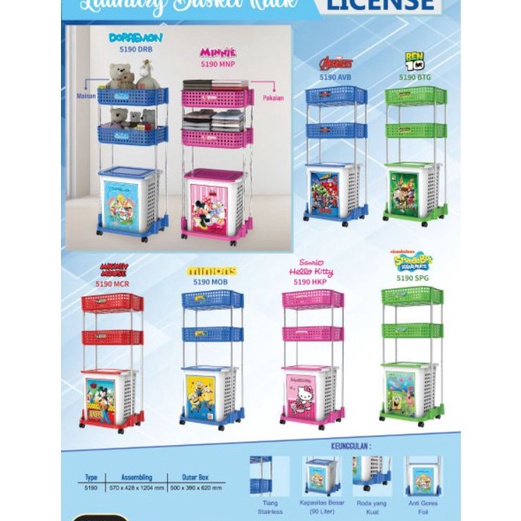 ➝↑❁⁂ Laundry basket rak emerlad Naiba Terlaris