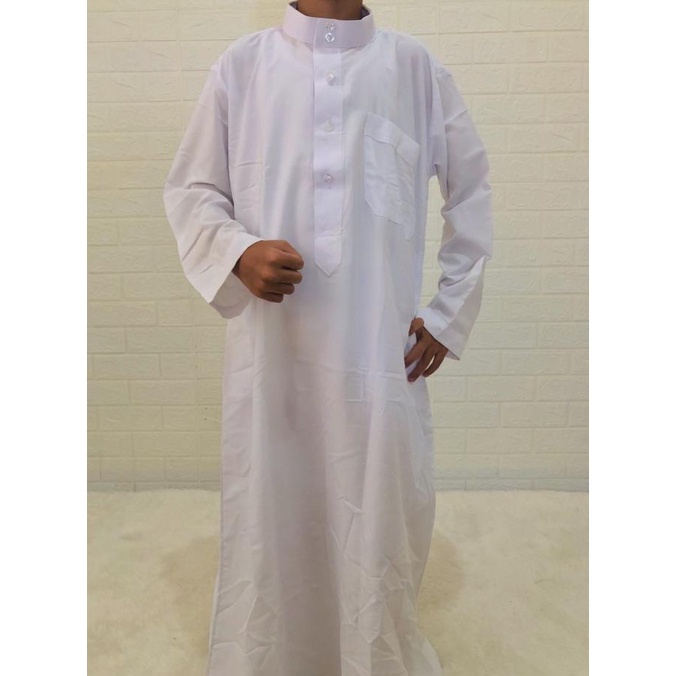 Baju Muslim Jubah Gamis Anak Laki PolosImpor Asli Arab saudi Merk Ajax
