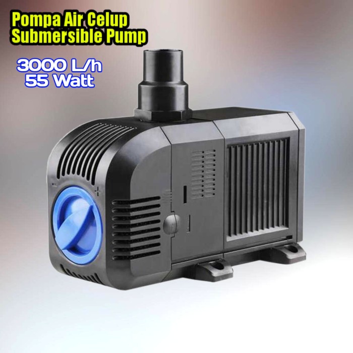 Mesin Pompa Celup 3000 L/H 50-55 Watt Airator Akuarium Kolam Bioflok