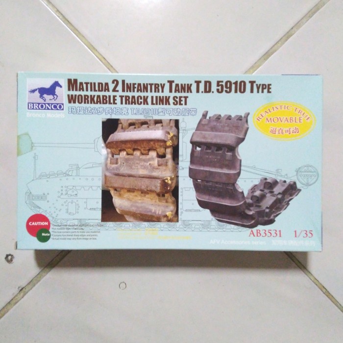 DISKON SPESIAL MOKIT 1/35 BRONCO MATILDA 2 INFANTRY TANK WORKABLE TRACK LINK SET TERLARIS
