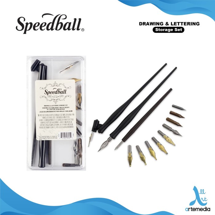 

Terlaris Pen Kaligrafi Speedball Drawing And Lettering Calligraphy Storage Set