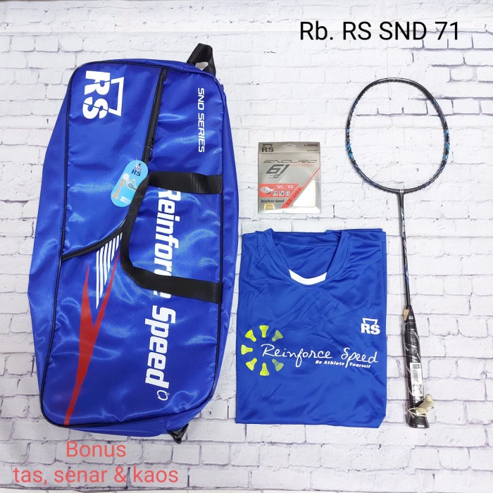 Terlaris Raket Badminton Rs Snd 71 ( Bonus Tas, Senar & Kaos )