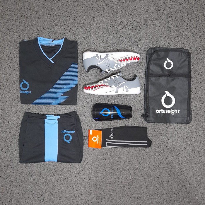 PROMO PAKET KOMPLIT 5 SET SEPATU FUTSAL ANAK ORTUSEIGHT BONUS JERSEY