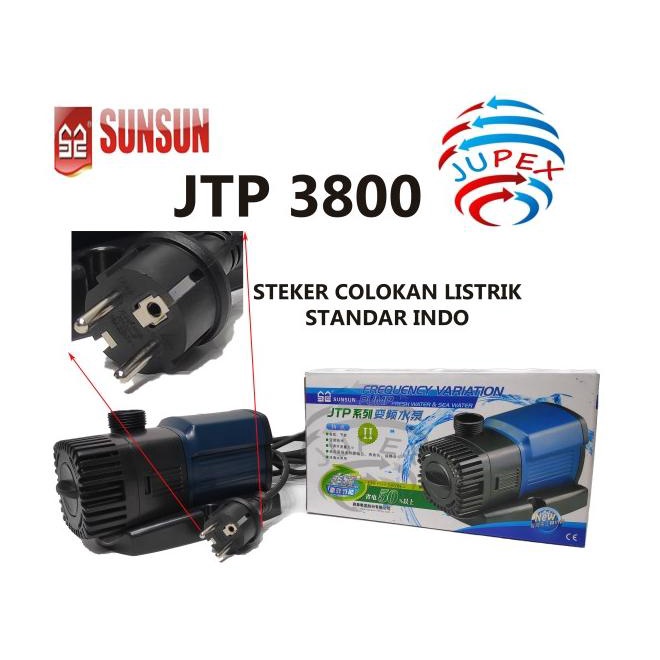 Water Pump Sunsun Jtp 3800 Pompa Ikan Kolam Aquarium Kolam Hydroponik